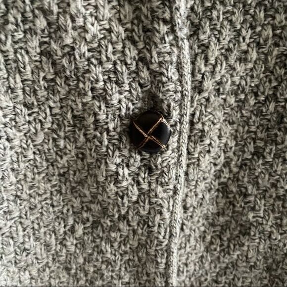 OLSEN Oversized V-Neck Sleeveless Chunky Knit Cardigan Sweater Tan O/S - Picture 9 of 13